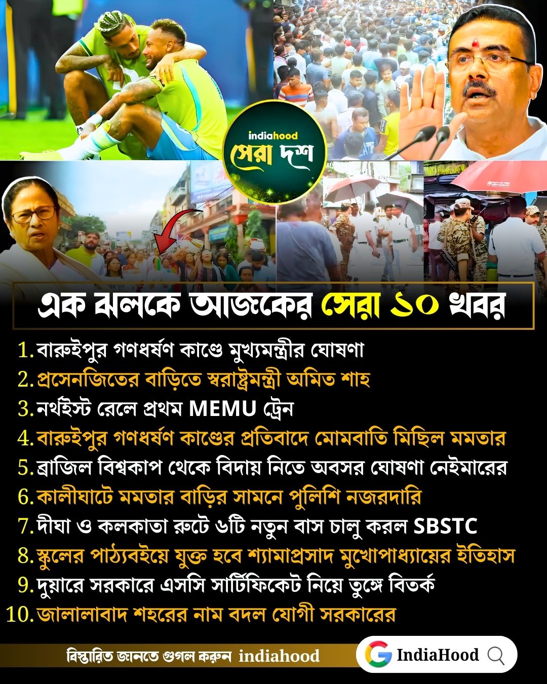 আজকের সেরা ১০ খবর (৬ জুলাই)